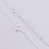 Cadena Veneciana Dije Gota 1.9g / 45.5cm / 0.75mm Plata 925