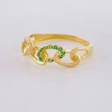 Anillo Nudo Cubano 2.5g / T8 Oro Amarillo 18K