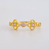 Anillo Trebol Silueta 2.05g / T7 1/2 Oro Amarillo 18K