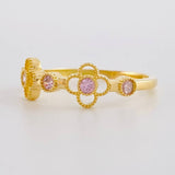 Anillo Trebol Silueta 2.05g / T7 1/2 Oro Amarillo 18K