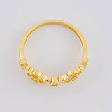 Anillo Trebol Silueta 2.05g / T7 1/2 Oro Amarillo 18K