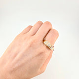 Anillo Recuadro Circon Central 4.65g / T12 3/4 Oro Amarillo 18K