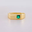 Anillo Rectángulo Bisel 5.25g / T12 Oro Amarillo 18K