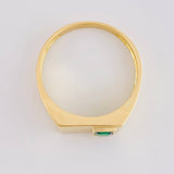Anillo Rectángulo Bisel 5.25g / T12 Oro Amarillo 18K