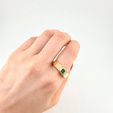 Anillo Rectángulo Bisel 5.25g / T12 Oro Amarillo 18K