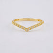 Anillo Curva en V Tupida 1.2g / T7 1/4 Oro Amarillo 18K