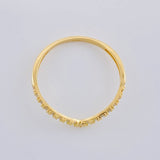 Anillo Curva en V Tupida 1.2g / T7 1/4 Oro Amarillo 18K