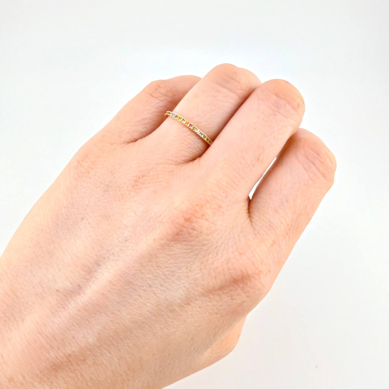 Anillo Media Churumbela 1.05g / T8 Oro Amarillo 18K