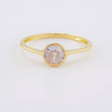 Anillo Solitario Ovalado 1.4g / T6 1/4 Oro Amarillo 18K