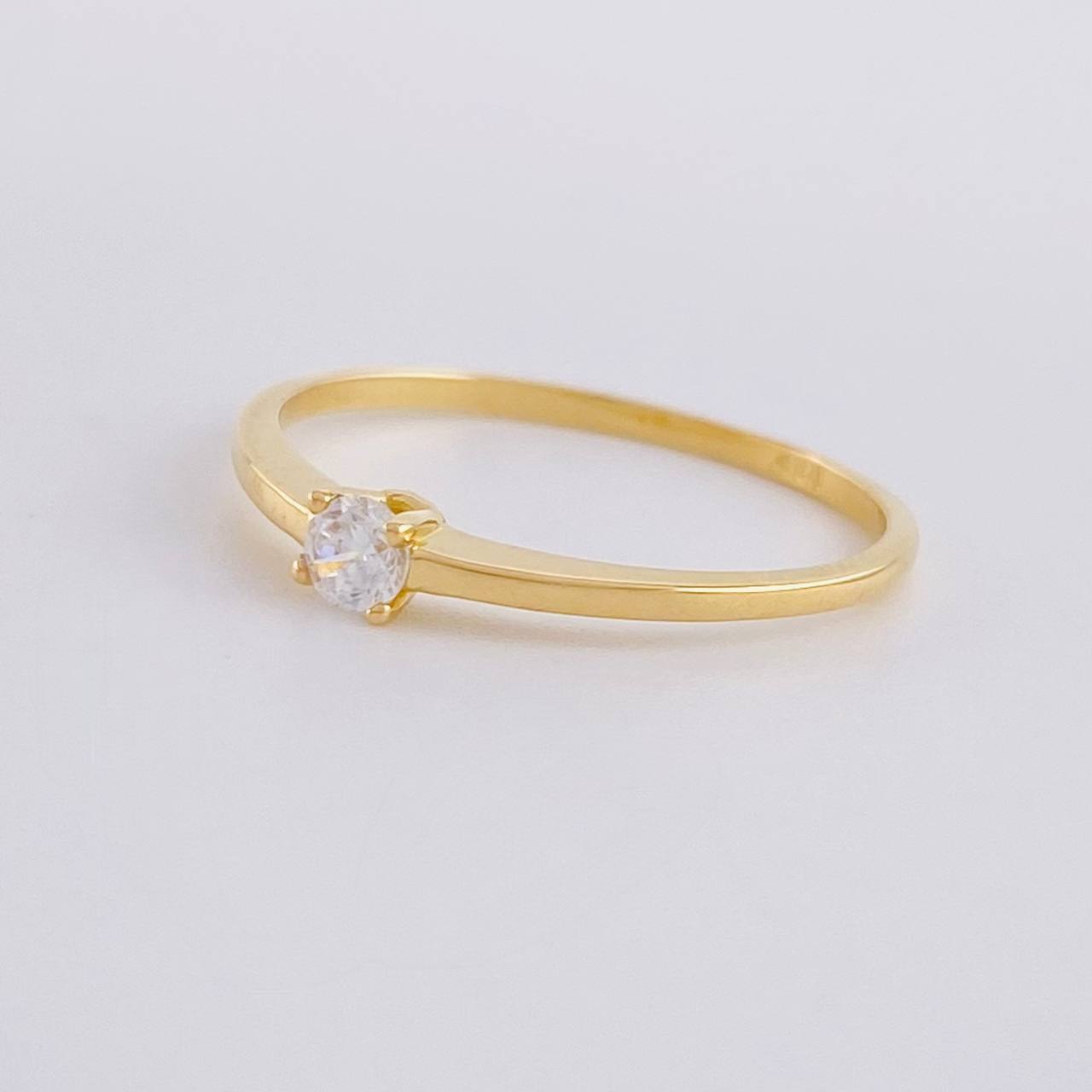 Anillo Solitario 1.25g / T6 1/4 Oro Amarillo 18K
