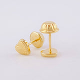 Topos Corazón Diamantado 0.5g / 4.95mm Oro Amarillo 18K