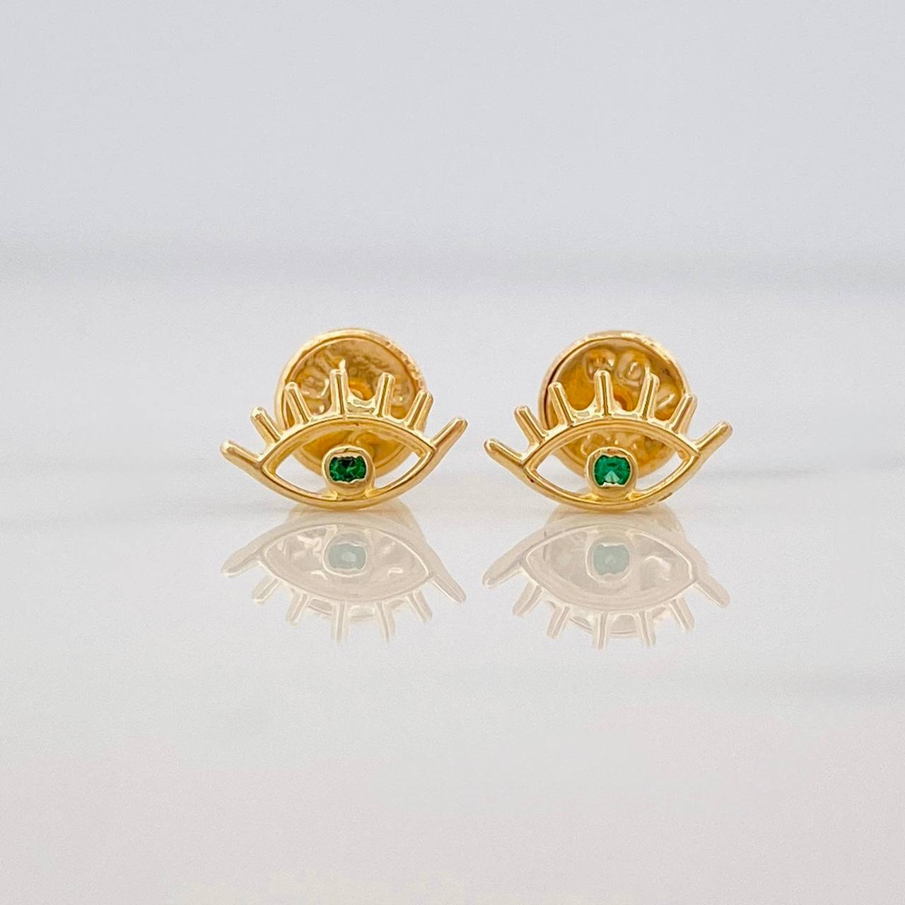 Topos Silueta Ojo 0.65g / 8.3mm Oro Amarillo 18K