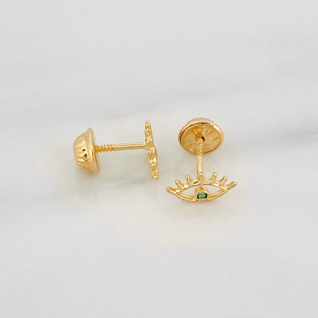 Topos Silueta Ojo 0.65g / 8.3mm Oro Amarillo 18K