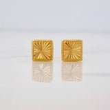 Topos Cuadrado Diamantado 0.7g / 6.06mm Oro Amarillo 18K