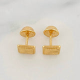 Topos Cuadrado Diamantado 0.7g / 6.06mm Oro Amarillo 18K