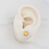 Topos Cuadrado Diamantado 0.7g / 6.06mm Oro Amarillo 18K