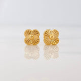 Topos Flor Trebol 0.85g / 6.83mm Oro Amarillo 18K