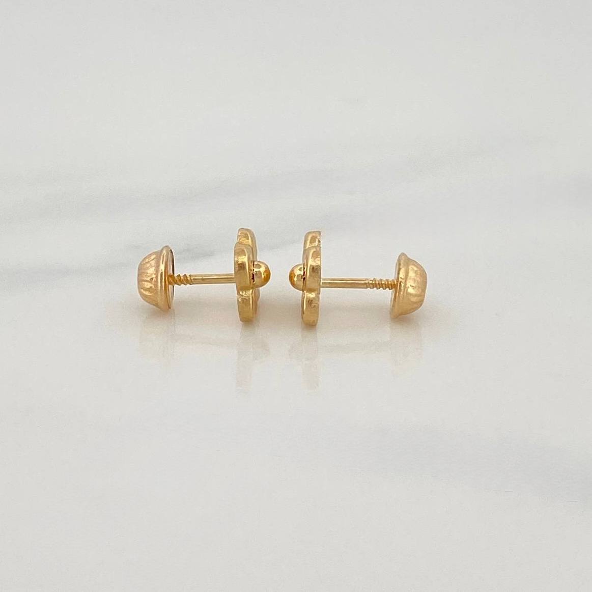 Topos Flor Trebol 0.85g / 6.83mm Oro Amarillo 18K