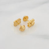 Topos Flor Trebol 0.85g / 6.83mm Oro Amarillo 18K