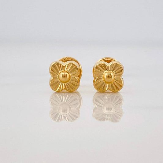 Topos Flor Trebol 0.65g / 5.25mm Oro Amarillo 18K