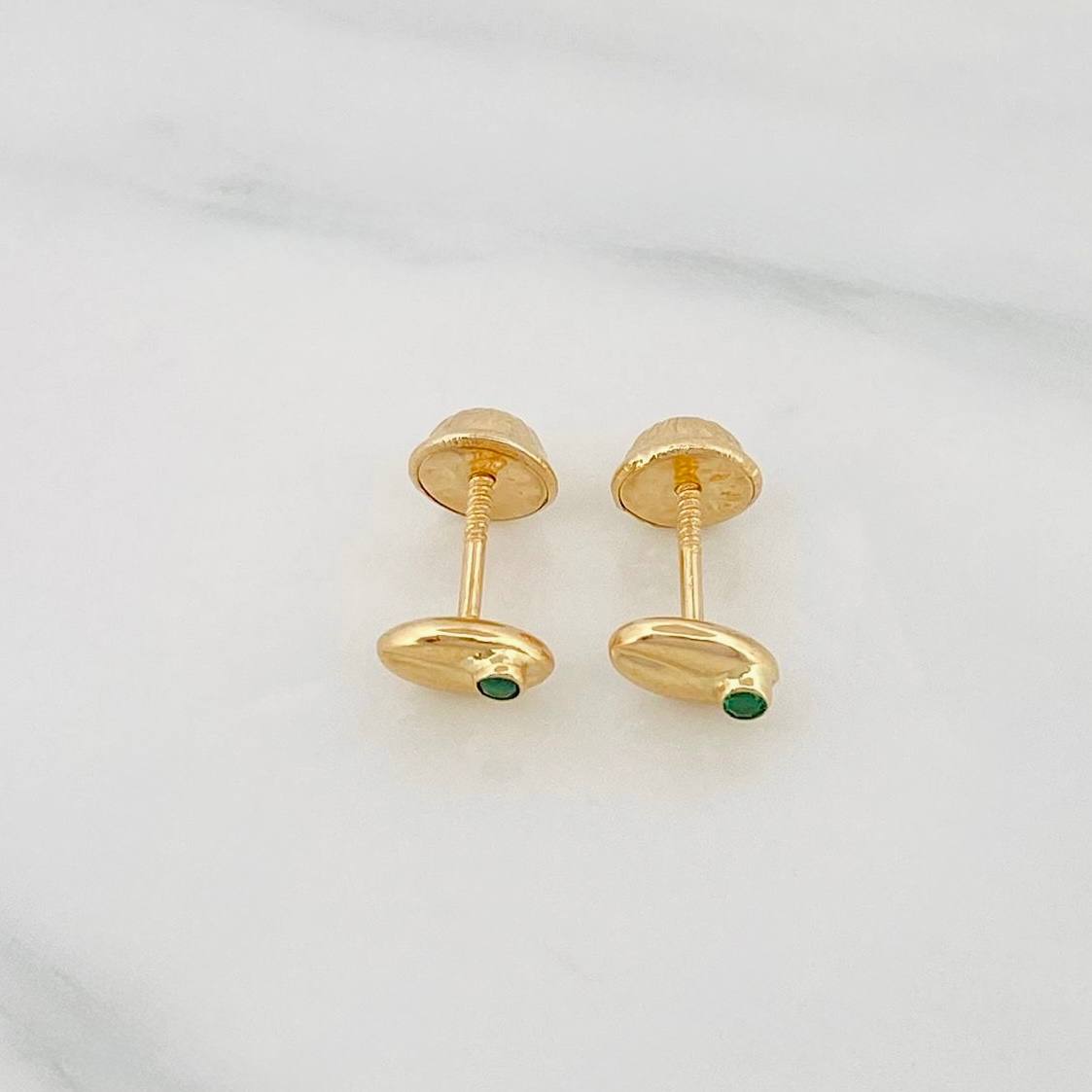 Topos Grano de Cafe 0.55g / 6.21mm Oro Amarillo 18K