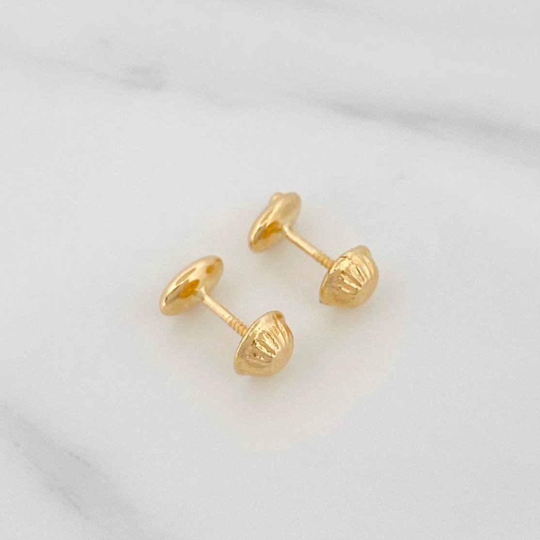 Topos Grano de Cafe 0.55g / 6.21mm Oro Amarillo 18K