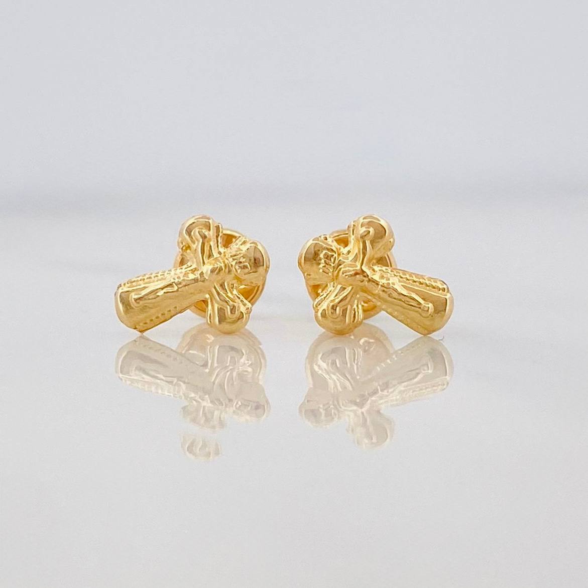 Topos Cruz Cristo 0.55g / 4.08mm Oro Amarillo 18K