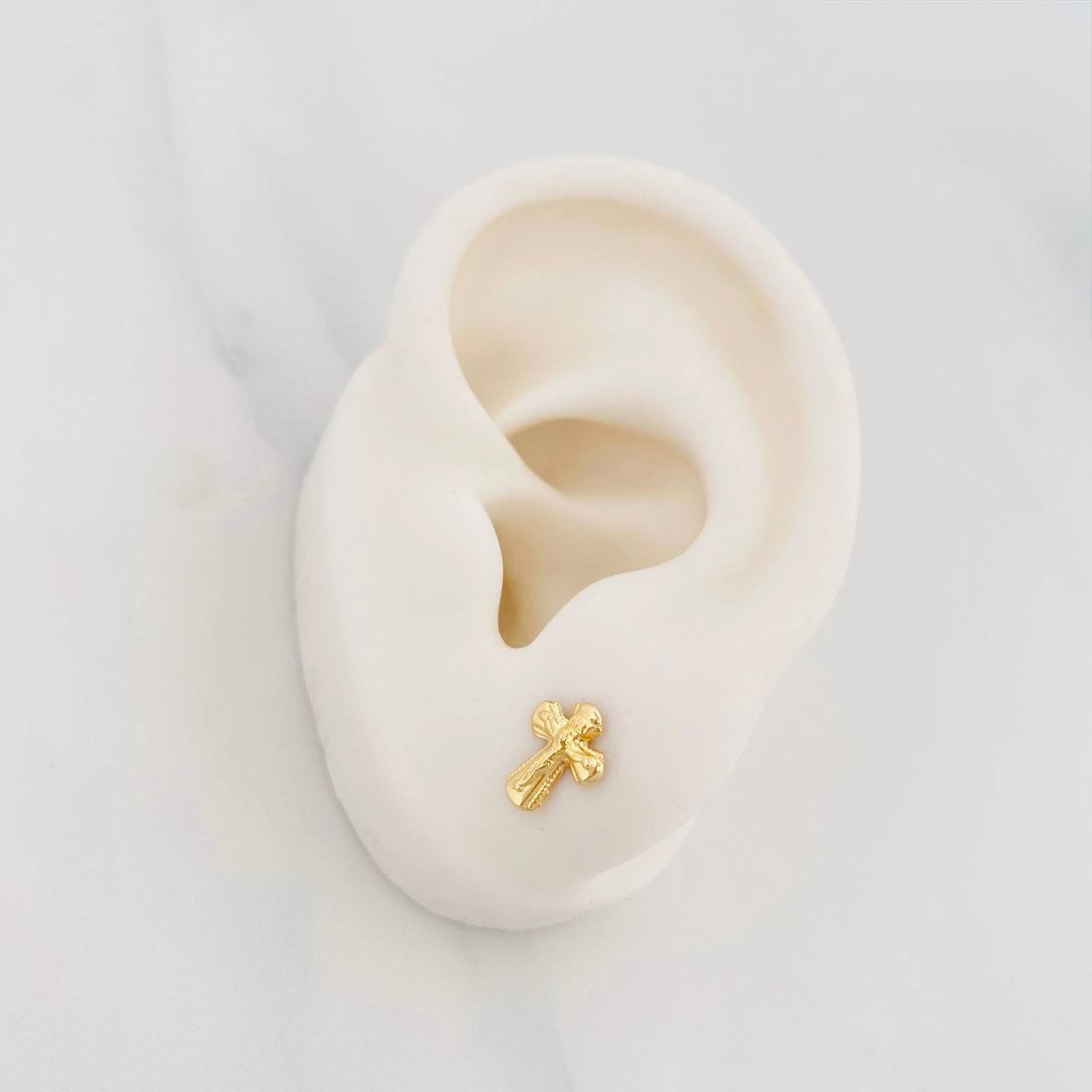 Topos Cruz Cristo 0.55g / 4.08mm Oro Amarillo 18K