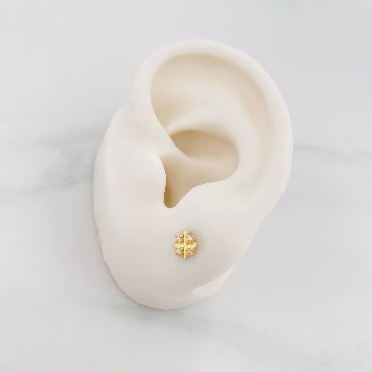 Topos Copos de Nieve 0.7g / 5.15mm Oro Amarillo 18K