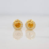 Topos Circulo Corazon 0.8g / 6.12mm Oro Amarillo 18K