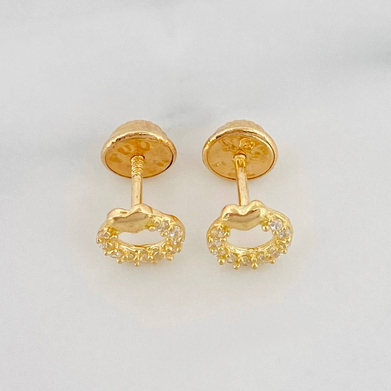 Topos Circulo Corazon 0.8g / 6.12mm Oro Amarillo 18K