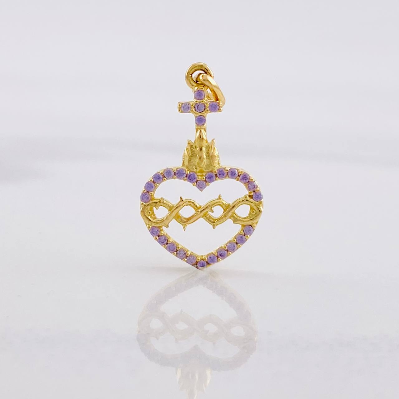 Dije Sagrado Corazón de Jesús 0.95g / 2.2cm Oro Amarillo 18K