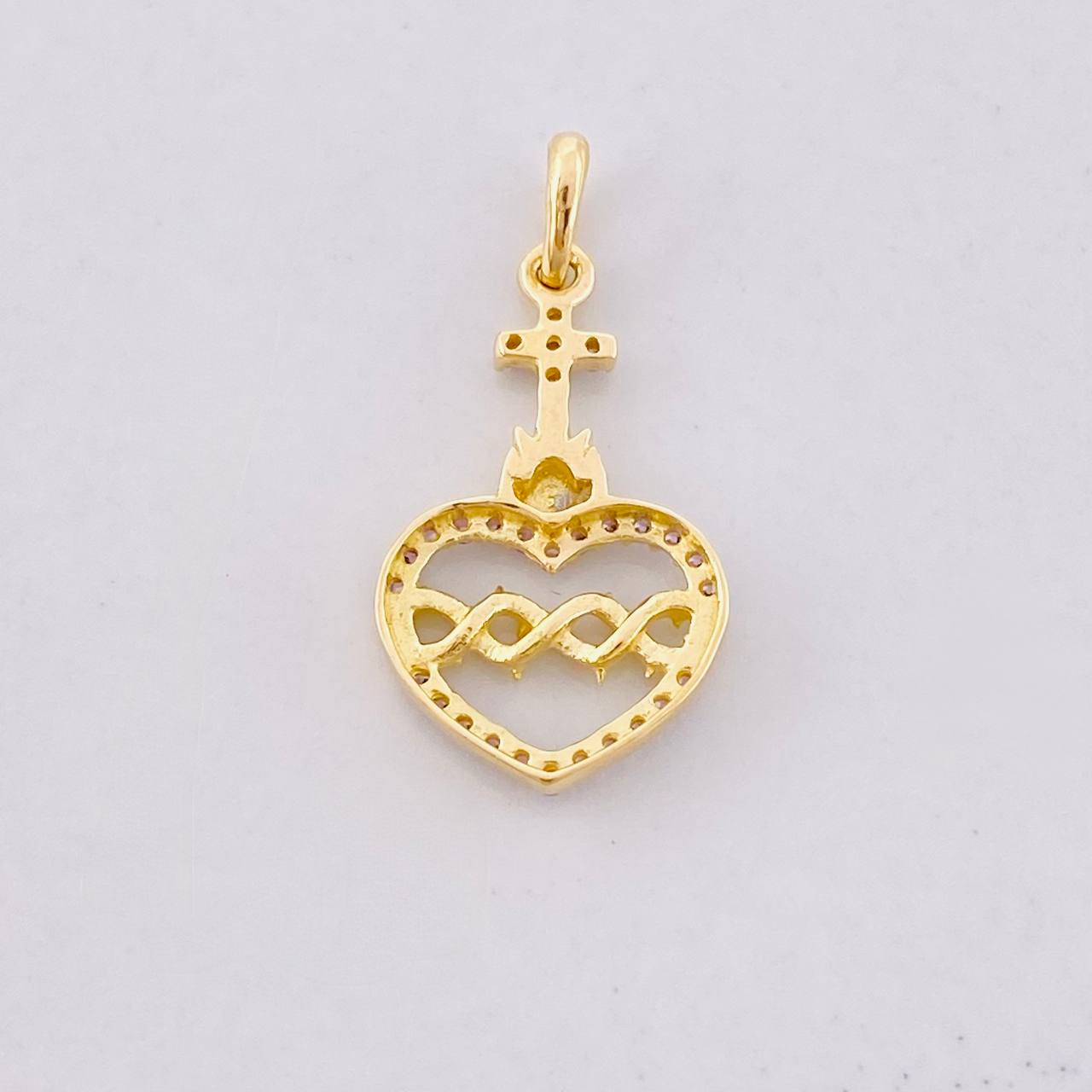 Dije Sagrado Corazón de Jesús 0.95g / 2.2cm Oro Amarillo 18K