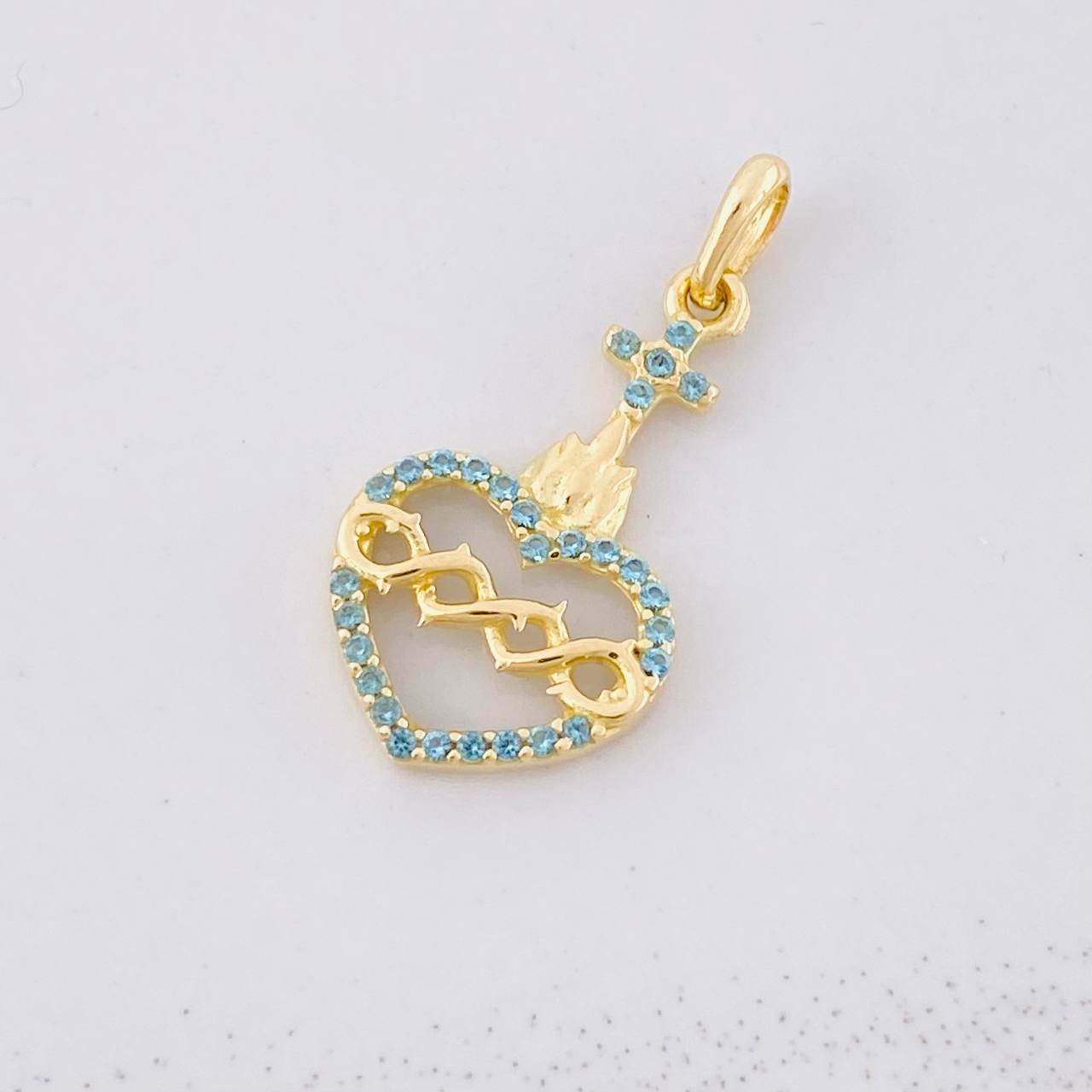 Dije Sagrado Corazón de Jesús 0.95g / 2.2cm Oro Amarillo 18K