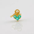 Dije Corazón Esmeralda 7pts 0.25g / 0.9cm Oro Amarillo 18K