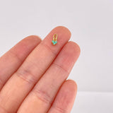 Dije Corazón Esmeralda 7pts 0.25g / 0.9cm Oro Amarillo 18K