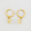 Candongas Silueta Mariposa Colgante 1.7g / 2.1cm Oro Amarillo 18K
