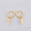 Candongas Cruz Colgante 1.6g / 2cm Oro Amarillo 18K