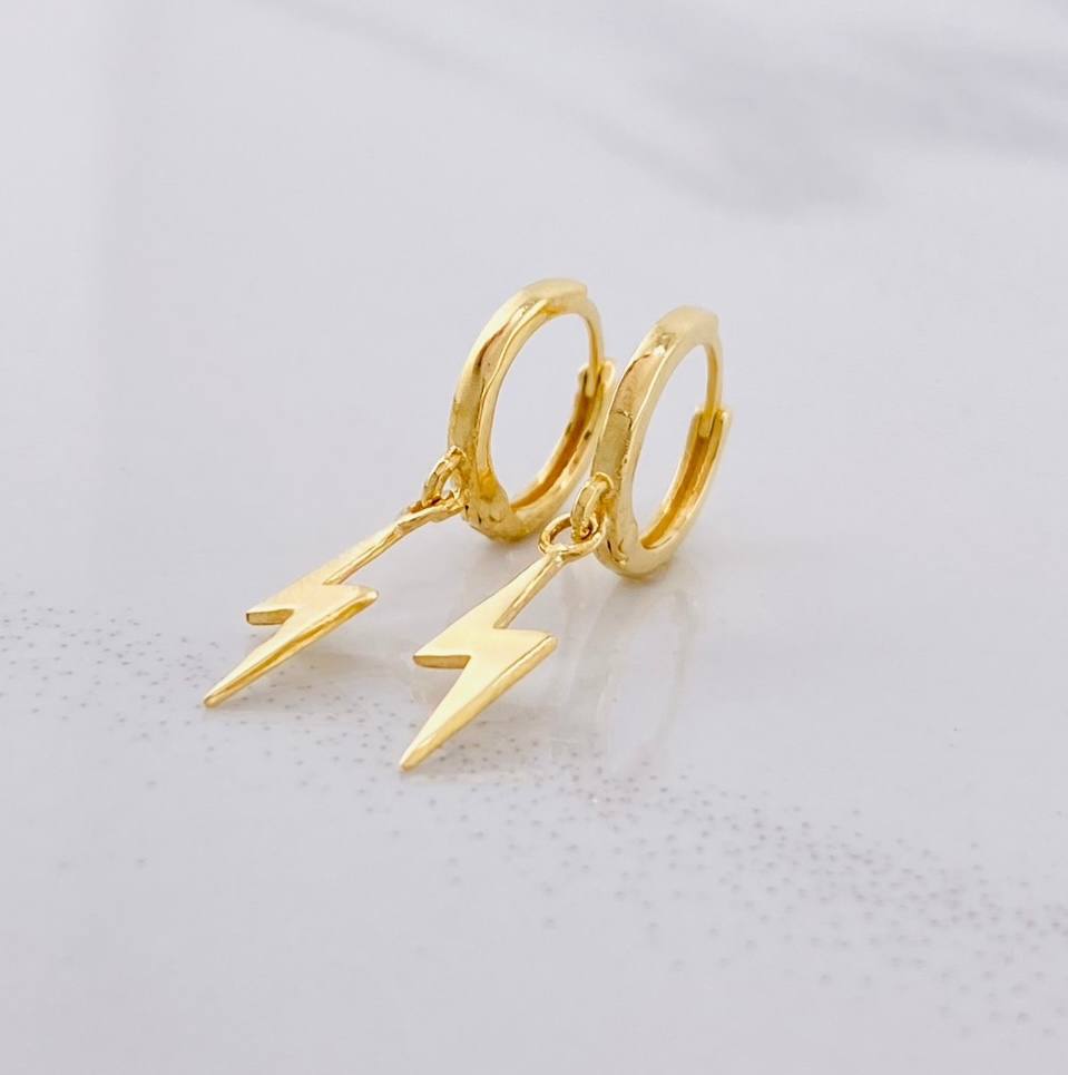 Candongas Rayo Colgante 1.45g / 2.4cm Oro Amarillo 18K