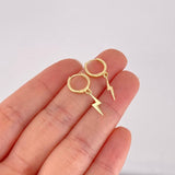 Candongas Rayo Colgante 1.45g / 2.4cm Oro Amarillo 18K