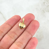 Dije Corazón Cojín 0.9gr / 1.7cm / Liso Oro Amarillo 18K