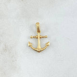 Dije Ancla 0.95gr / 2cm / Lisa Oro Amarillo 18K