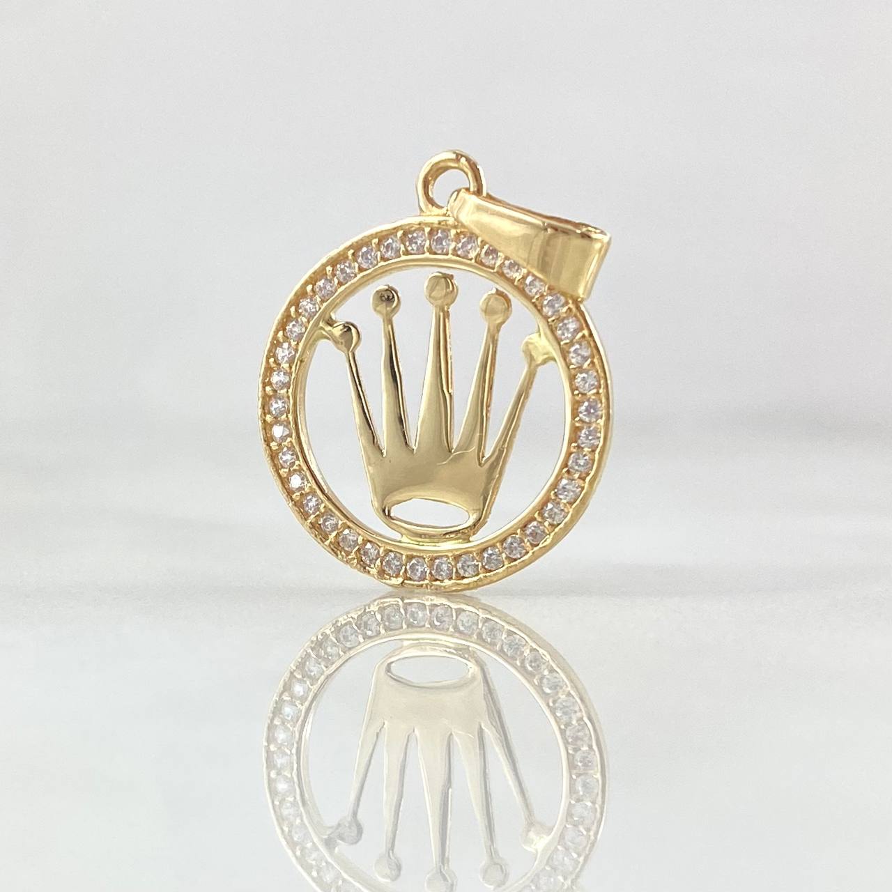 Dije Marco Circular Corona 1.3gr / 2.4cm / Oro 18K ©