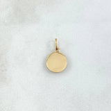 Dije Corona RX Circulo 0.95gr / 1.8cm / Texturizado Circones Blancos Oro Amarillo 18K *
