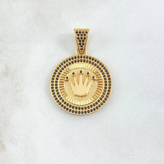 Dije Medalla Corona 6.8gr / 3.5cm / Oro Amarillo 18K