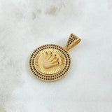 Dije Medalla Corona 6.8gr / 3.5cm / Oro Amarillo 18K