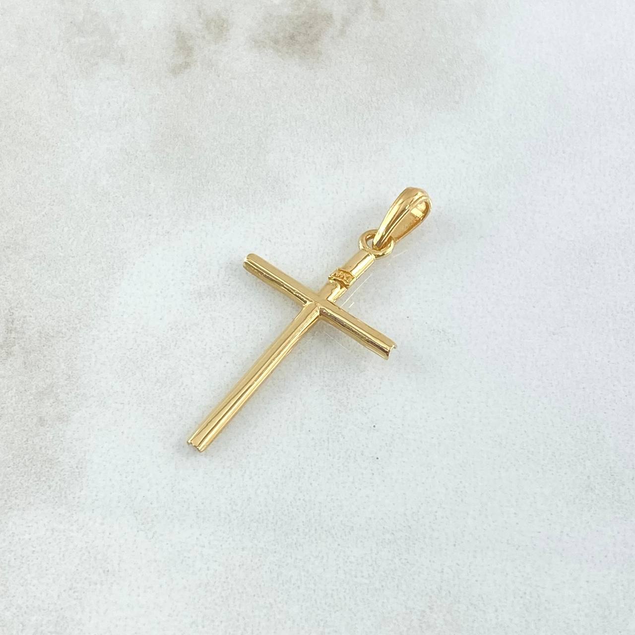 Dije Cruz INRI 1.15gr / 3.5cm / Lisa Oro Amarillo 18K ©
