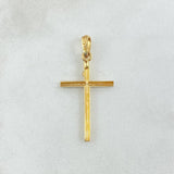 Dije Cruz INRI 1.15gr / 3.5cm / Lisa Oro Amarillo 18K ©