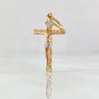 Dije Cruz Cristo de Madera 1.4gr / 2.7cm / Tres Oros 18K ©