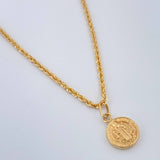 Set Cadena y Dije Lazo + San Benito 1.55gr / Oro Amarillo 18K (Oferta) $
